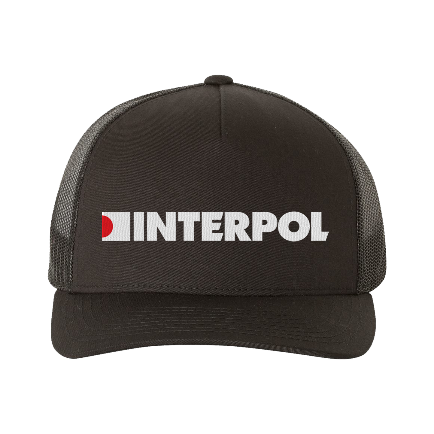 Interpol Logo Cap - Trucker Black