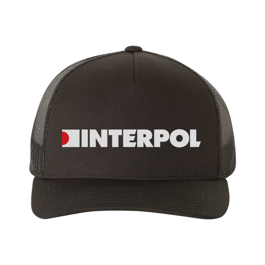 Interpol Logo Cap - Trucker Black